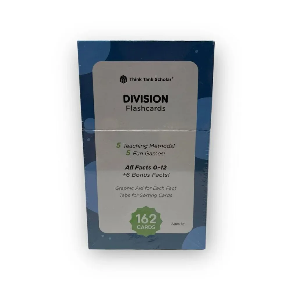 Think Tank Scholar Division 162 Flash Cards Educational Math Practice